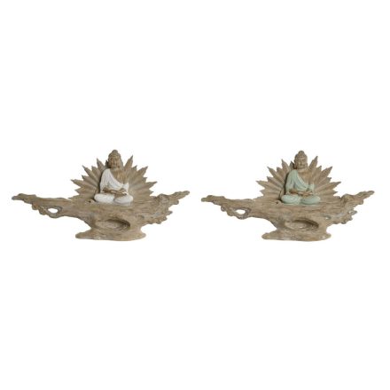 Dekoratív Figura Home ESPRIT Fehér Zöld Buddha Keleti 30 x 6 x 15 cm (2 egység) MOST 26892 HELYETT 15742 Ft-ért!