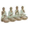 Dekoratív Figura Home ESPRIT Fehér Zöld Buddha Keleti 24 x 9 x 11 cm (2 egység) MOST 29104 HELYETT 17031 Ft-ért!