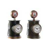   настолен часовник Home ESPRIT Fekete Aranysàrga Fém polipropilén Vintage 17 x 18 x 34,5 cm (2 egység) MOST 48579 HELYETT 28433 Ft-ért!