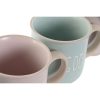 4 Darabos Bögre Szett Home ESPRIT Kék Rózsaszín Kőedény 355 ml 9,7 x 7 x 9,2 cm MOST 15909 HELYETT 9524 Ft-ért!