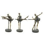   Dekoratív Figura Home ESPRIT Szürke Aranysàrga Balett Táncos 14 x 8 x 20 cm (3 egység) MOST 28083 HELYETT 16436 Ft-ért!