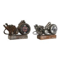   настолен часовник Home ESPRIT Barna Ezüst színű Fém Vintage 27 x 10,5 x 18 cm (2 egység) MOST 58317 HELYETT 34129 Ft-ért!