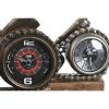 настолен часовник Home ESPRIT Barna Ezüst színű Fém Vintage 27 x 10,5 x 18 cm (2 egység) MOST 58317 HELYETT 34129 Ft-ért!