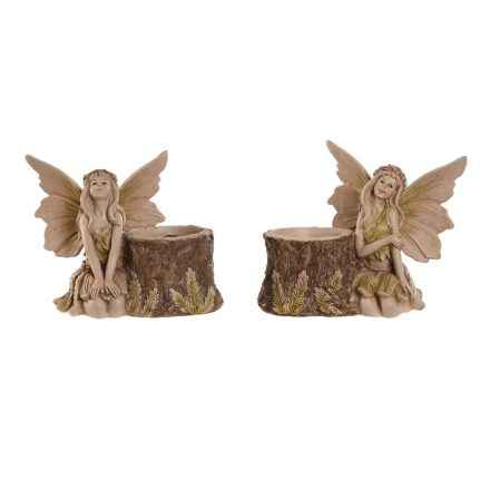 Dekoratív Figura Home ESPRIT Barna Tündér 18 x 10 x 15 cm (2 egység) MOST 18872 HELYETT 11046 Ft-ért!