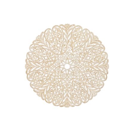 Fali Dekoráció Home ESPRIT Fehér Természetes Mandala Indiai Férfi 119 x 1,5 x 119 cm MOST 90360 HELYETT 57179 Ft-ért!