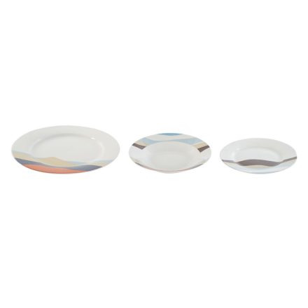 Edénykészlet Home ESPRIT Kék Zöld Porcelán Trópusi 18 Darabok 27 x 27 x 2 cm MOST 56801 HELYETT 33244 Ft-ért!