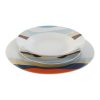 Edénykészlet Home ESPRIT Kék Zöld Porcelán Trópusi 18 Darabok 27 x 27 x 2 cm MOST 56801 HELYETT 33244 Ft-ért!