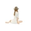 Dekoratív Figura Home ESPRIT Fehér Bézs szín Hölgy Mediterrán 9,5 x 7,5 x 13 cm (2 egység) MOST 34224 HELYETT 20033 Ft-ért!