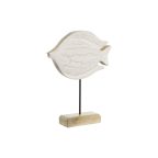   Dekoratív Figura Home ESPRIT Fehér Természetes Hal Mediterrán 18 x 5 x 24 cm MOST 8871 HELYETT 4977 Ft-ért!