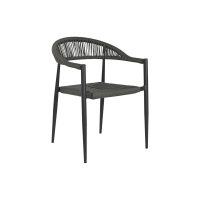   градински стол Home ESPRIT Fekete Sötét szürke Alumínium Rattan 56 x 60 x 78 cm MOST 93384 HELYETT 59098 Ft-ért!