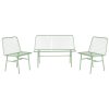 Asztal szett 3 fotellel Home ESPRIT Menta Fém 115 x 53 x 83 cm MOST 217844 HELYETT 139724 Ft-ért!