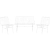 Asztal szett 3 fotellel Home ESPRIT Fehér Fém 115 x 53 x 83 cm MOST 217844 HELYETT 139724 Ft-ért!