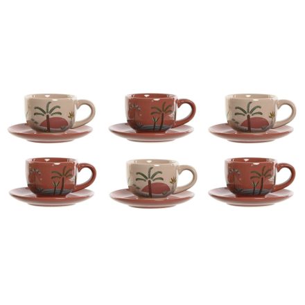6 Csésze Alátéttel Készlet Home ESPRIT Sárga Bézs szín Terrakotta Halványlila Fém Dolomite 180 ml MOST 31347 HELYETT 18346 Ft-ért!