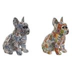   Dekoratív Figura Home ESPRIT Többszínű Kutya Mediterrán 10 x 13 x 16 cm (2 egység) MOST 20109 HELYETT 12038 Ft-ért!