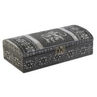   Ékszeres doboz DKD Home Decor Ezüst színű Égszínkék Fa Alumínium 22,5 x 10 x 6,5 cm MOST 13543 HELYETT 8111 Ft-ért!