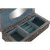 Ékszeres doboz DKD Home Decor Ezüst színű Égszínkék Fa Alumínium 22,5 x 10 x 6,5 cm MOST 13543 HELYETT 8111 Ft-ért!