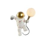   Fali Lámpa Home ESPRIT Fehér Aranysàrga Fém Gyanta modern Űrhajós 26 x 21,6 x 33 cm MOST 32051 HELYETT 18759 Ft-ért!