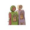 Dekoratív Figura Home ESPRIT Bíborvörös Pisztácia Vintage gasolinera 7 x 4 x 17 cm (2 egység) MOST 22120 HELYETT 12947 Ft-ért!
