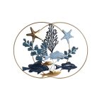   Fali Dekoráció Home ESPRIT Kék Aranysàrga Mediterrán Halak 83 x 6 x 63 cm MOST 44016 HELYETT 25762 Ft-ért!