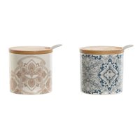   Cukortartó Home ESPRIT Kék Bézs szín Rózsaszín Halványlila Bambusz Dolomite 7,5 x 7,5 x 7,5 cm (2 egység) MOST 9505 HELYETT 5688 Ft-ért!