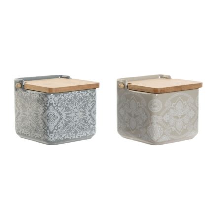Sótartó fedéllel Home ESPRIT Kék Bézs szín Rózsaszín Halványlila Bambusz 750 ml 14 x 12,5 x 12 cm (2 egység) MOST 13141 HELYETT 7863 Ft-ért!