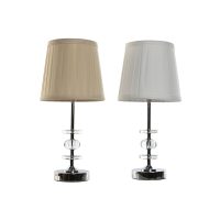   Asztali lámpa Home ESPRIT Fehér Bézs szín Fémes Fém 25 W 220 V 20 x 20 x 43 cm (2 egység) MOST 36599 HELYETT 21422 Ft-ért!