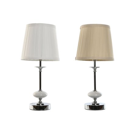 Asztali lámpa Home ESPRIT Fehér Bézs szín Fém Porcelán 25 W 220 V 20 x 20 x 44 cm (2 egység) MOST 36081 HELYETT 21116 Ft-ért!