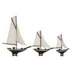   Dekoratív Figura Home ESPRIT Fehér Barna Mediterrán 55 x 8 x 70 cm (3 Darabok) MOST 87057 HELYETT 55096 Ft-ért!