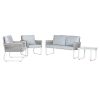 Asztal szett 3 fotellel Home ESPRIT Szürke Acél Polikarbonát 128 x 69 x 79 cm MOST 788210 HELYETT 505545 Ft-ért!