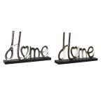   Dekoratív Figura DKD Home Decor Fekete Aranysàrga Ezüst színű Városi / szabadidő 46 x 8 x 29 cm (2 egység) MOST 50899 HELYETT 29789 Ft-ért!