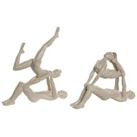   Dekoratív Figura Home ESPRIT Fehér Yoga 29 x 8 x 30 cm (2 egység) MOST 21509 HELYETT 12592 Ft-ért!