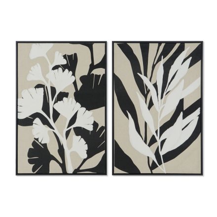Kép Home ESPRIT Fehér Fekete Bézs szín Növényi levél Városi / szabadidő 63 x 4,3 x 93 cm (2 egység) MOST 96014 HELYETT 60759 Ft-ért!