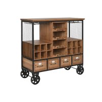   Palacktartó Home ESPRIT Barna Fekete Fém Fenyő 94 x 37 x 91 cm MOST 263593 HELYETT 169066 Ft-ért!