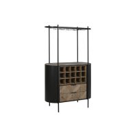   Palacktartó Home ESPRIT Fekete Természetes Fém Fenyő 90 x 36 x 150 cm MOST 277507 HELYETT 177987 Ft-ért!