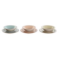   Edénykészlet Home ESPRIT Kék Zöld Többszínű Rózsaszín Borostyán Kőedény 26,5 x 26,5 x 3 cm 27,5 x 27,5 x 3 cm 18 Darabok MOST 43343 HELYETT 25365 Ft-ért!