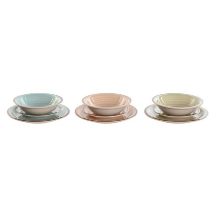 Edénykészlet Home ESPRIT Kék Zöld Többszínű Rózsaszín Borostyán Kőedény 26,5 x 26,5 x 3 cm 27,5 x 27,5 x 3 cm 18 Darabok MOST 43343 HELYETT 25365 Ft-ért!