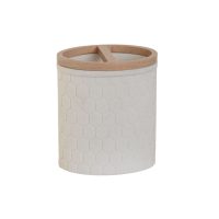   Üveg Home ESPRIT Fehér Természetes Gyanta Bambusz 9,5 x 7 x 11 cm MOST 5677 HELYETT 2976 Ft-ért!
