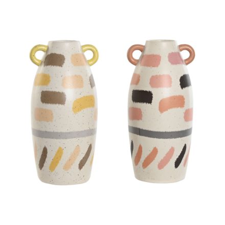 Váza Home ESPRIT Többszínű Dolomite 17 x 17 x 35 cm (2 egység) MOST 41819 HELYETT 24472 Ft-ért!