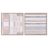   Kép Home ESPRIT Barna Bézs szín polisztirén Vászon Városi / szabadidő 52,5 x 2,8 x 52,5 cm (2 egység) MOST 34580 HELYETT 20239 Ft-ért!