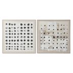   Kép Home ESPRIT Fekete Bézs szín Absztrakt modern 102 x 3,2 x 102 cm (2 egység) MOST 144206 HELYETT 92491 Ft-ért!