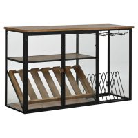  Palacktartó Home ESPRIT Fekete Természetes Fa Fém Kristály 102 x 32 x 60 cm MOST 206189 HELYETT 132242 Ft-ért!