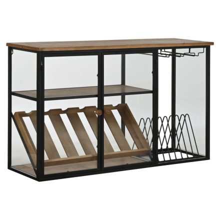 Palacktartó Home ESPRIT Fekete Természetes Fa Fém Kristály 102 x 32 x 60 cm MOST 206189 HELYETT 132242 Ft-ért!