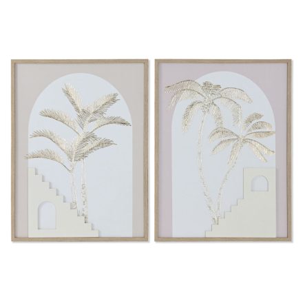 Kép Home ESPRIT Fehér Bézs szín Pálmafák Skandináv 45 x 2,2 x 60 cm (2 egység) MOST 34039 HELYETT 19925 Ft-ért!