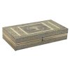Ékszeres doboz Home ESPRIT Fehér Pezsgő Fa Alumínium 38 x 20 x 7,5 cm MOST 24355 HELYETT 14254 Ft-ért!