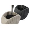 WC-kefe Home ESPRIT Szürke Krémszín Gyanta Rozsdamentes acél 13,5 X 10 X 37 cm (2 egység) MOST 22182 HELYETT 12980 Ft-ért!