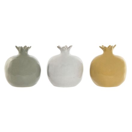 Dekoratív Figura Home ESPRIT Fehér Zöld Mustár modern 13,5 x 13,5 x 15 cm (3 egység) MOST 28679 HELYETT 16783 Ft-ért!