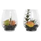   Dekor növény Home ESPRIT PVC Kristály 10 x 10 x 15 cm (2 egység) MOST 24448 HELYETT 14311 Ft-ért!