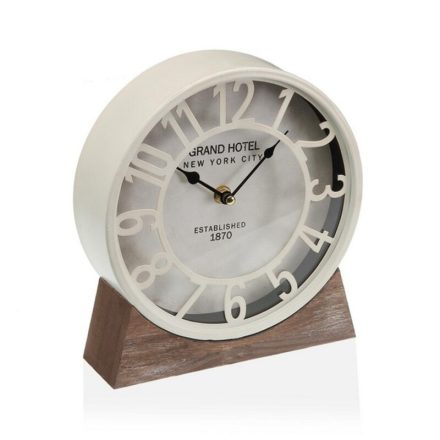 настолен часовник Versa Fehér Fa MDF (20 x 20 x 6 cm) (Ø 20 cm) MOST 23737 HELYETT 11831 Ft-ért!