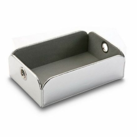 Inas tálca Versa Ezüst Műbőr Fém (13 x 6,5 x 20 cm) MOST 7912 HELYETT 4101 Ft-ért!