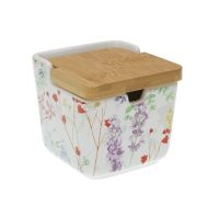 Cukortartó Versa Blume Kerámia (11,2 x 10,3 x 11,2 cm) 